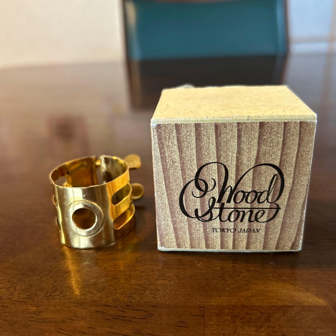 バスクラ用リガチャー Wood Stone ウッドストーン GP（金メッキ）