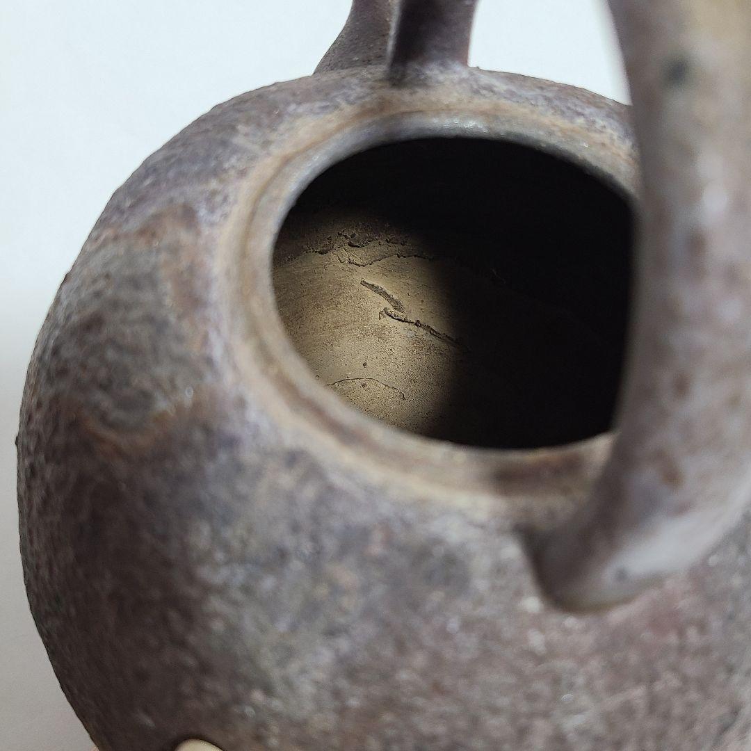 備前焼 茶道具 湯沸かし 陶印なし 青備前 やかん ボーフラ 急須