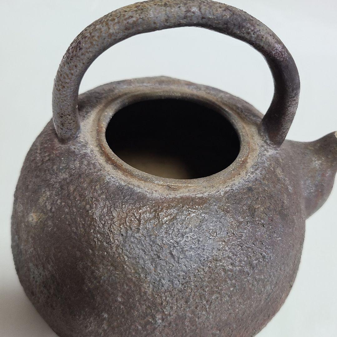 備前焼 茶道具 湯沸かし 陶印なし 青備前 やかん ボーフラ 急須