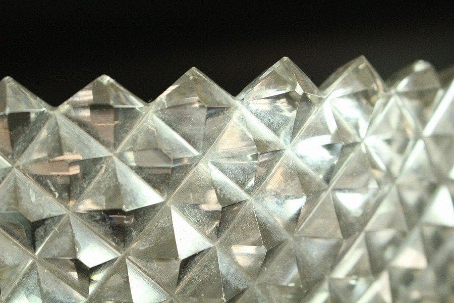 義山 切子硝子 時代 透明硝子 碗 菓子器 旧家蔵出