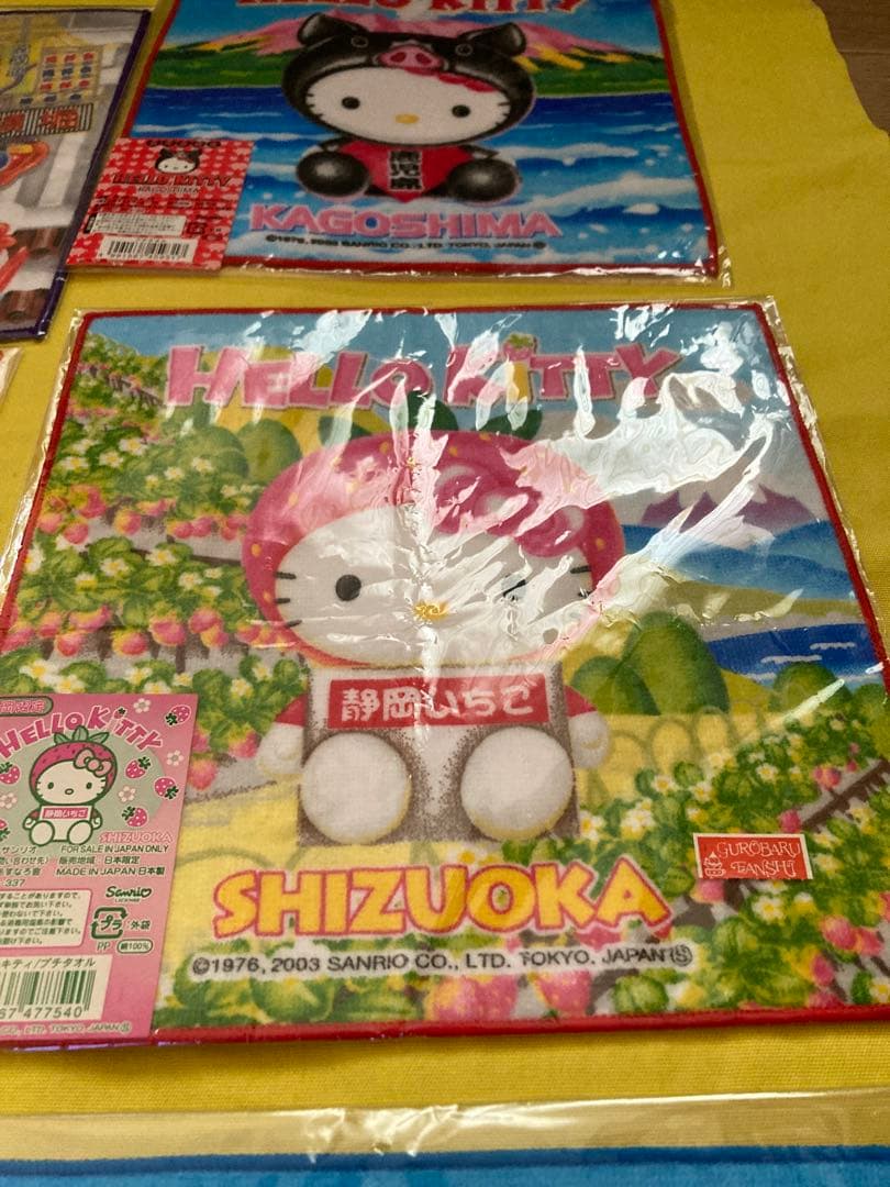 12345 ご当地‼️✳️キティタオルハンカチ‼️43枚✳️プチタオルサンリオ　レトロ