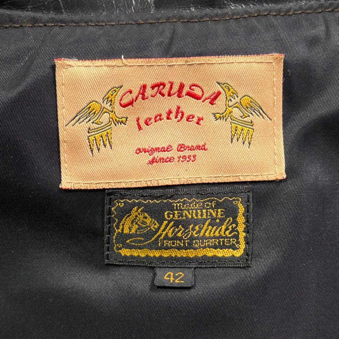 GARUDA leather レザージャケット　ホースハイド　馬革　42 XL