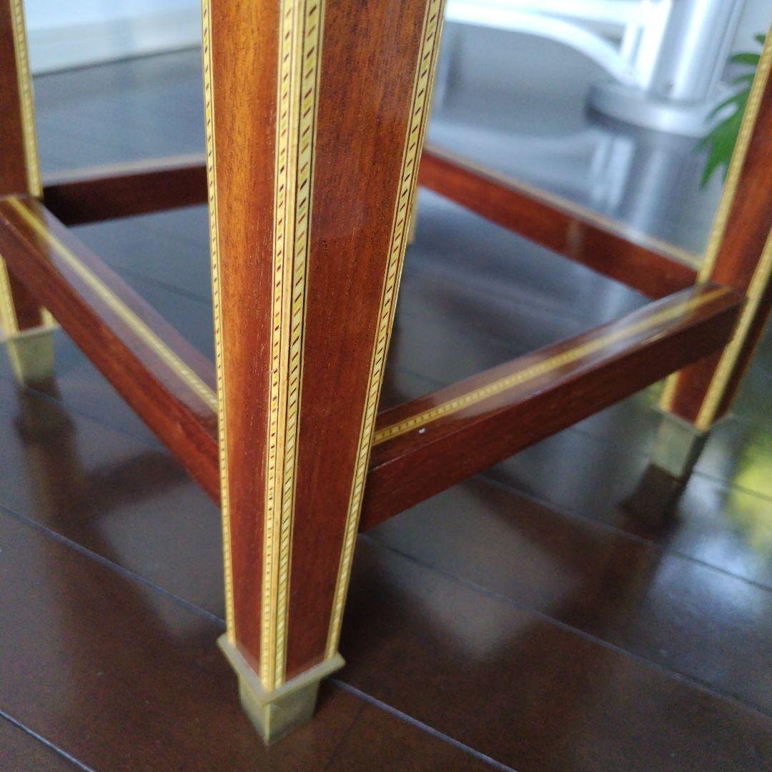 アンティーク 象嵌 寄木細工 天然木 ウッドチェア 飾り台