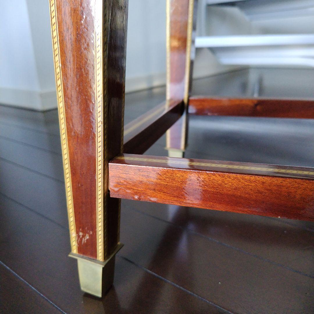 アンティーク 象嵌 寄木細工 天然木 ウッドチェア 飾り台