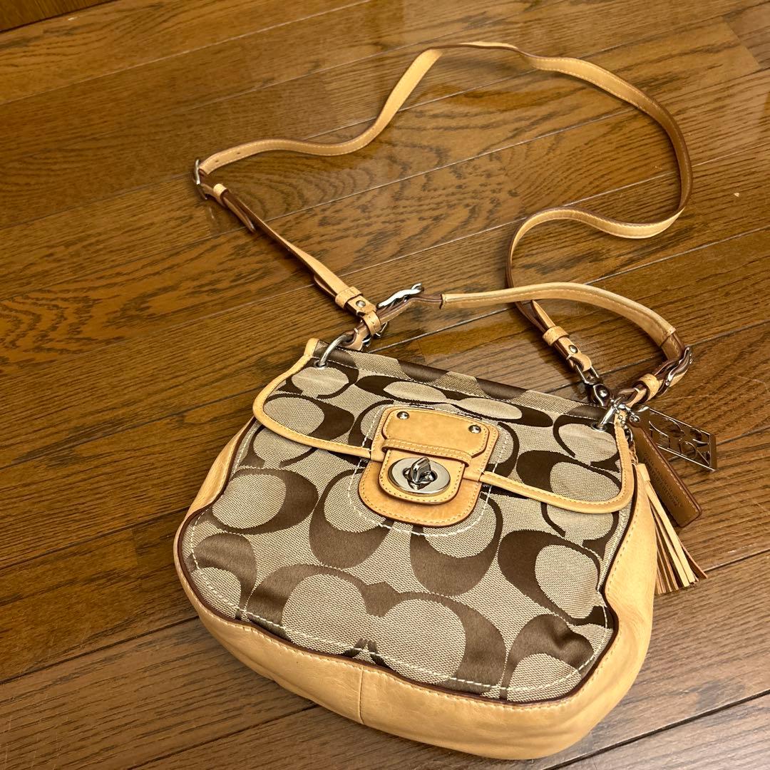 コーチ ショルダーバッグ ベージュ/ブラウン