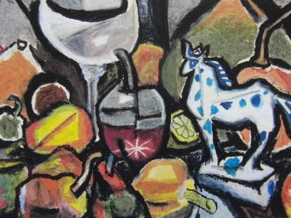 朝井 閑右衛門、静物、希少画集画、新品高級額、額装付、状態良好、油彩 風景