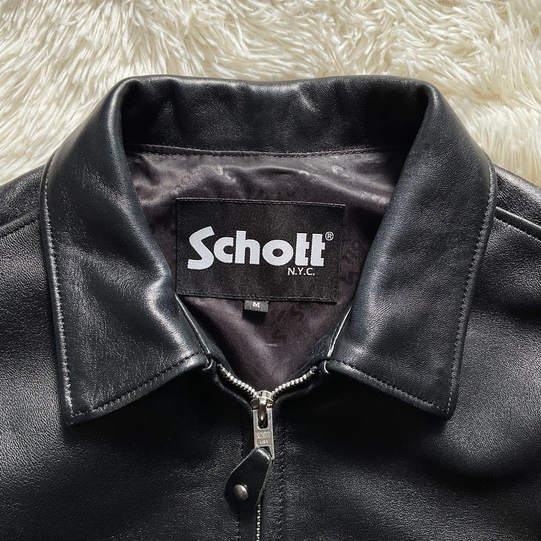 未使用級✨schott レザートラッカージャケット　ライダース　ラムスキン　M