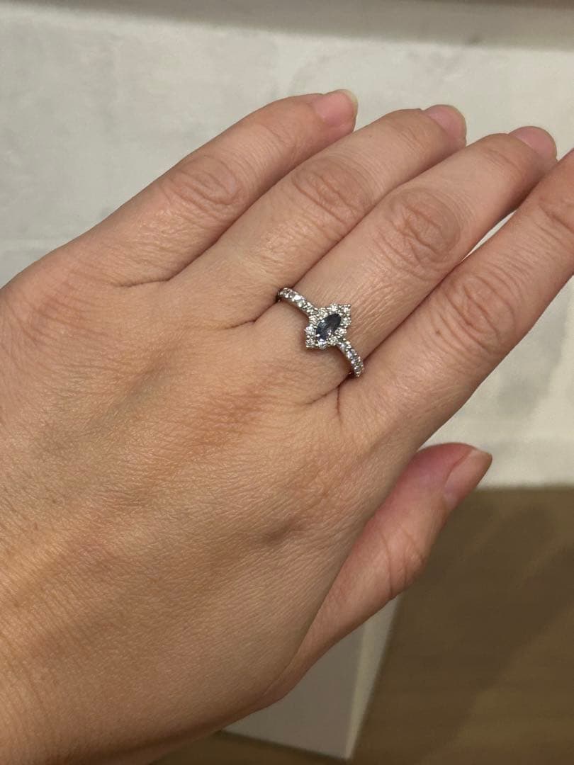 鑑別書付★未使用に近い美品★希少石アレキサンドライト×ダイヤモンドプラチナリング