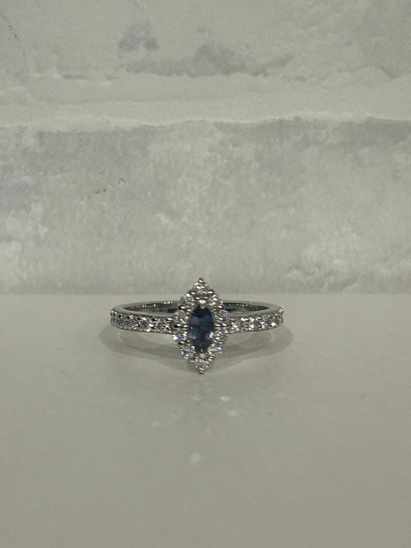 鑑別書付★未使用に近い美品★希少石アレキサンドライト×ダイヤモンドプラチナリング