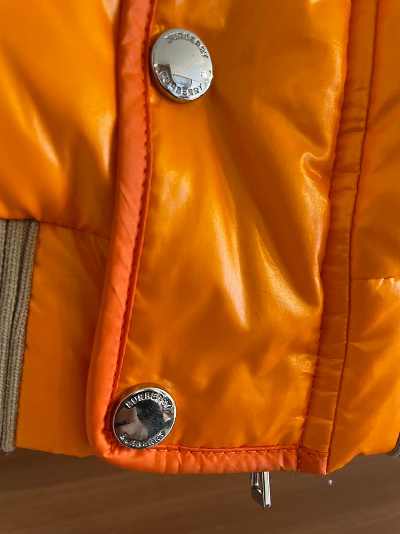 希少◆Burberry オレンジ ダウンベスト 80〜95