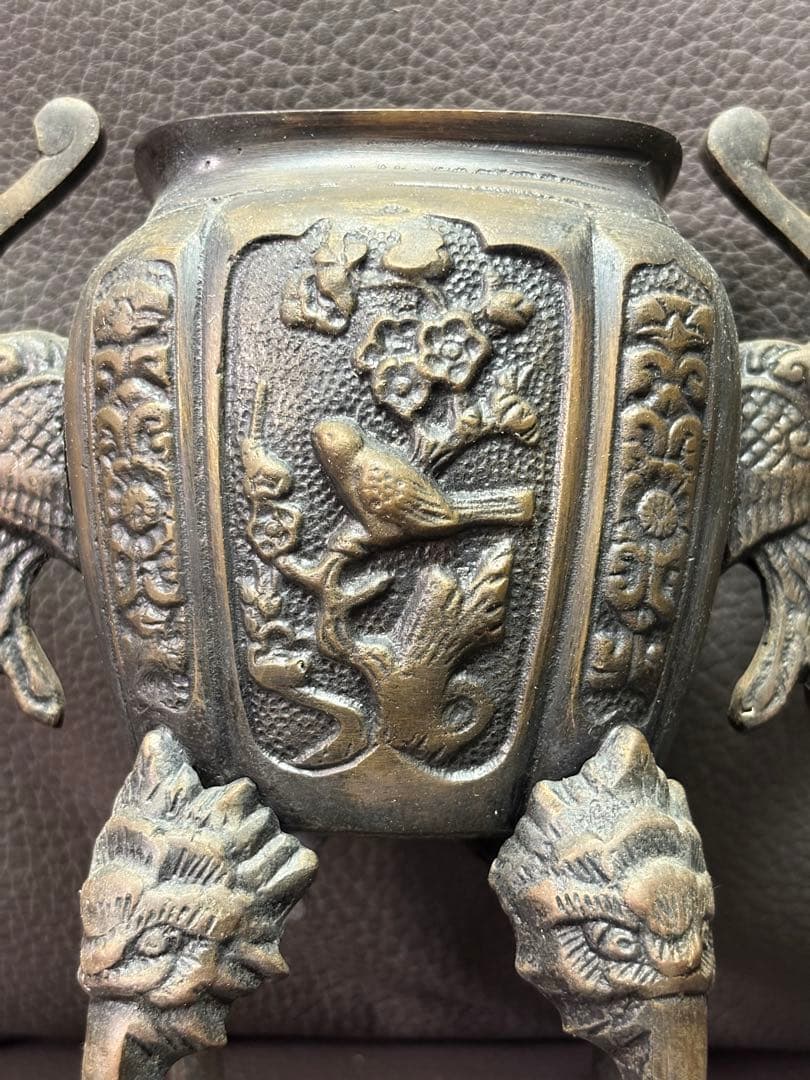 獅子香炉　置物