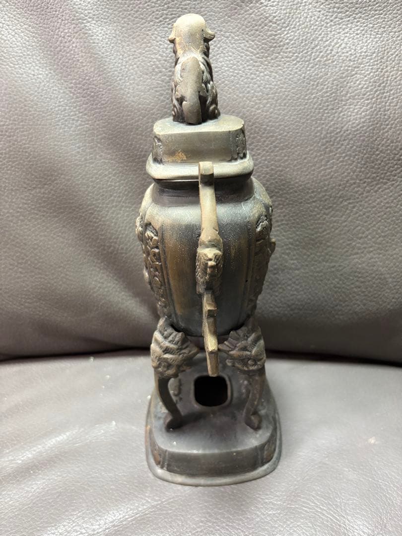 獅子香炉　置物