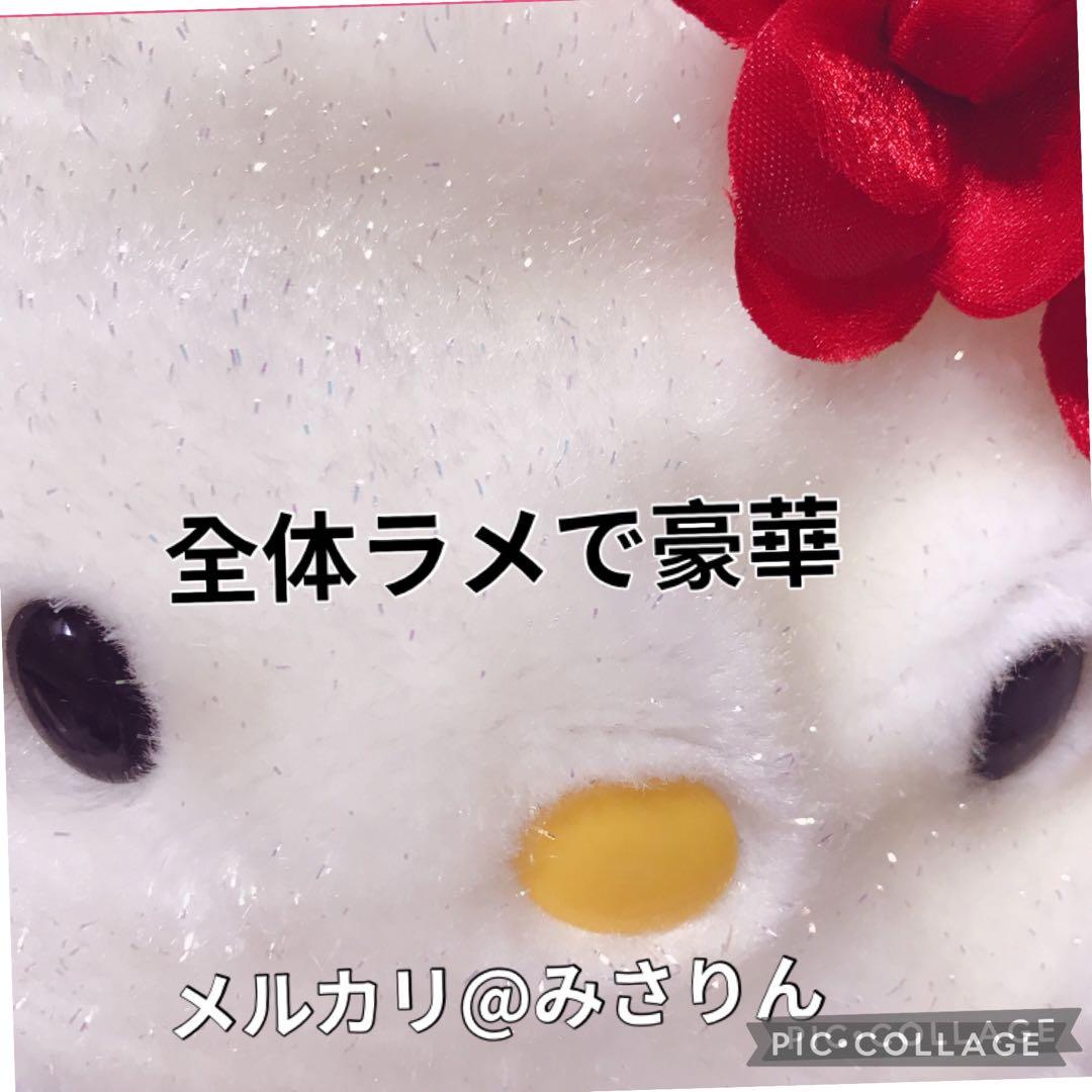 希少 新品 ハローキティぬいぐるみ バッグ ばらキティ 2002年 ポーチ 顔型