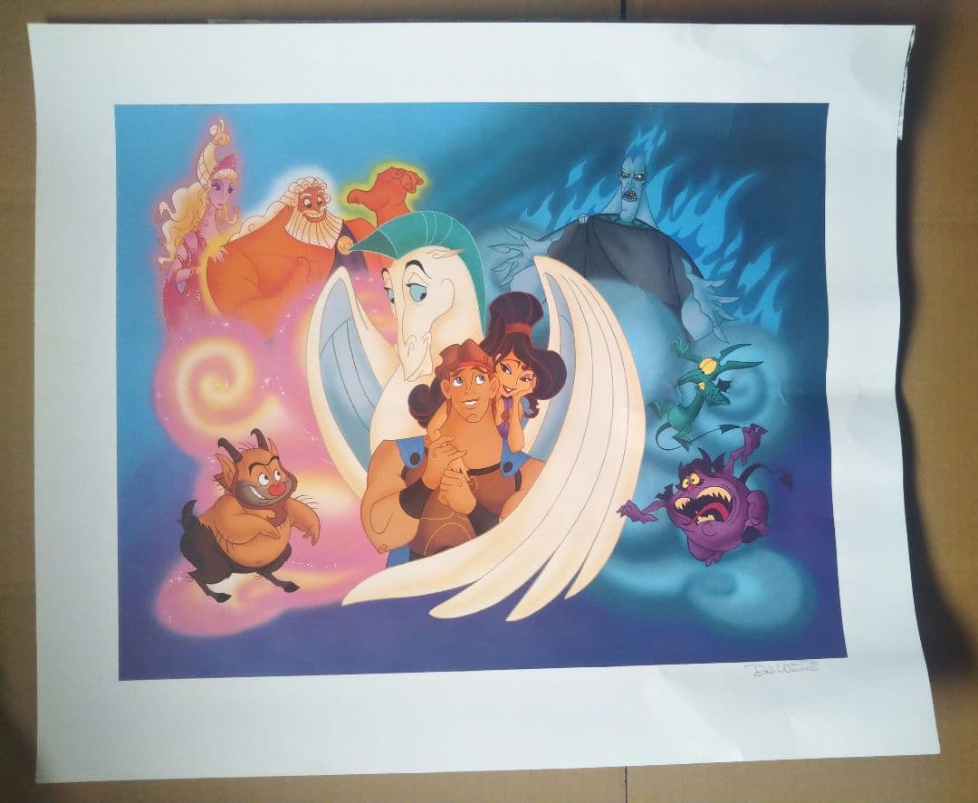 キャスト 限定 2000 ディズニー ヘラクレス ヴィランズ ハデス リトグラフ