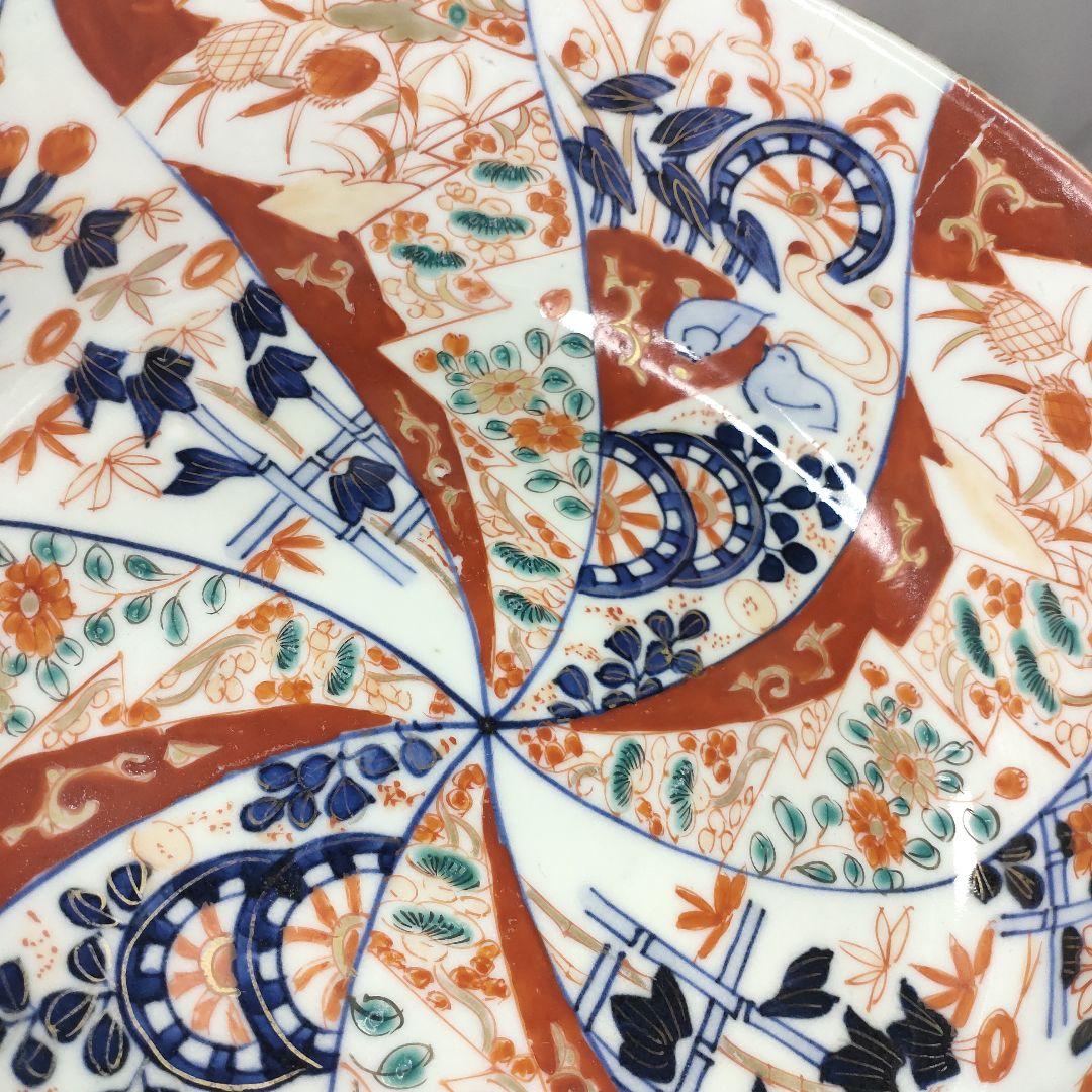 古伊万里焼 錦出三つ鉢 色絵金彩 手書き 明治中期 アンティーク 古美術美品