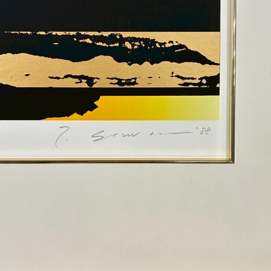 沢田哲郎「PrismⅢ」シルクスクリーン 1988年作 直筆サイン入り 額縁入り