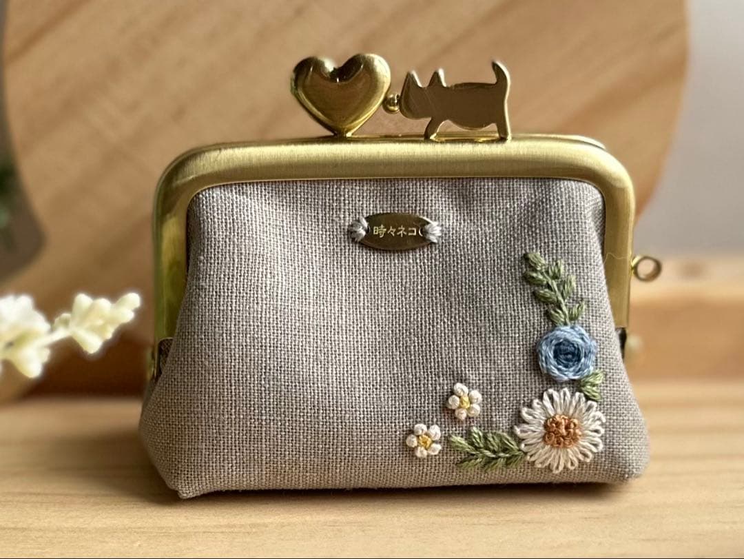 うさこ様　手刺繍猫のがま口　3点