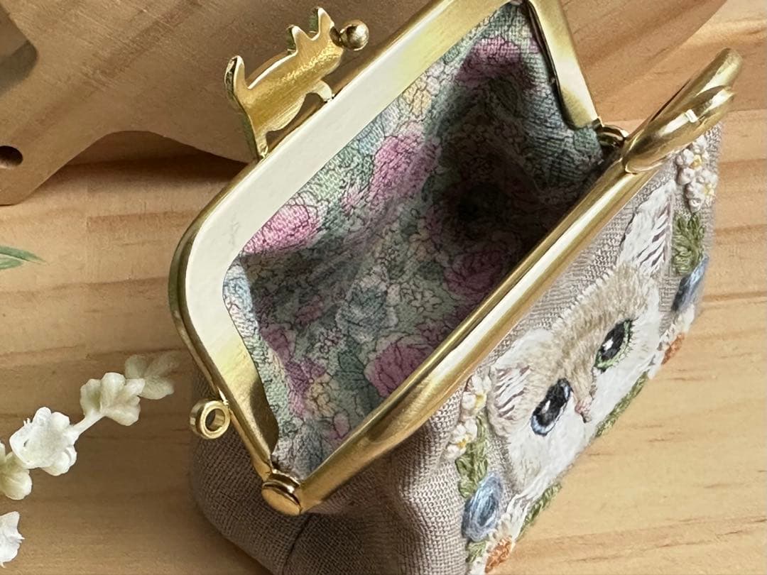 うさこ様　手刺繍猫のがま口　3点