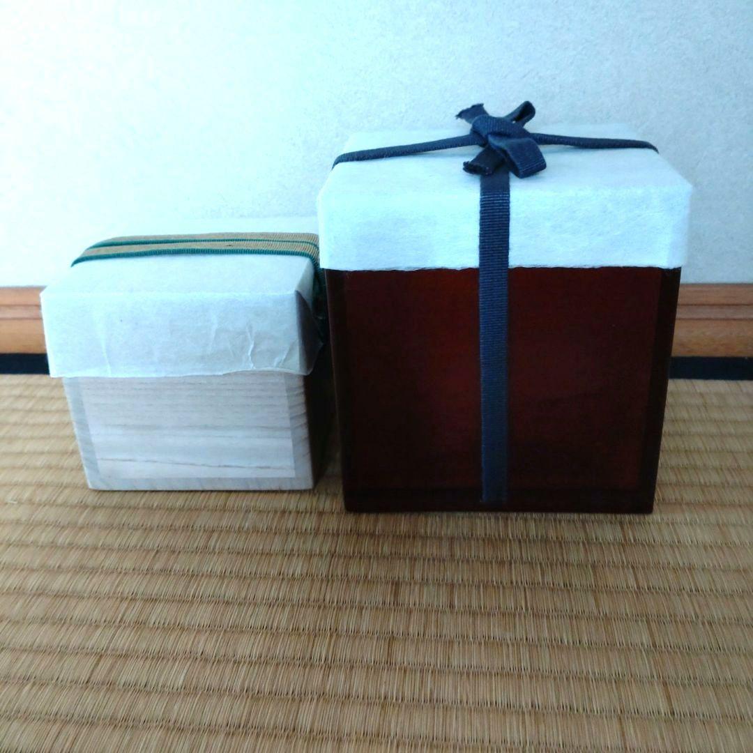 竹平棗　梅松絵　鵬雲斎お家元好　鵬雲斎お家元花押在判・箱書　正玄造　共箱　外箱付