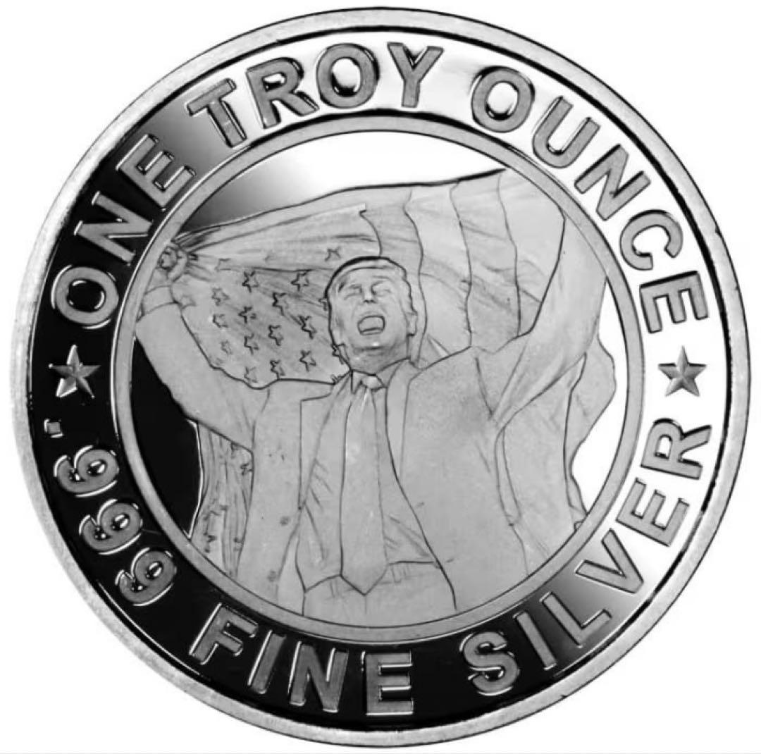 ア*ク様 トランプ大統領1オンス銀貨➕銅貨