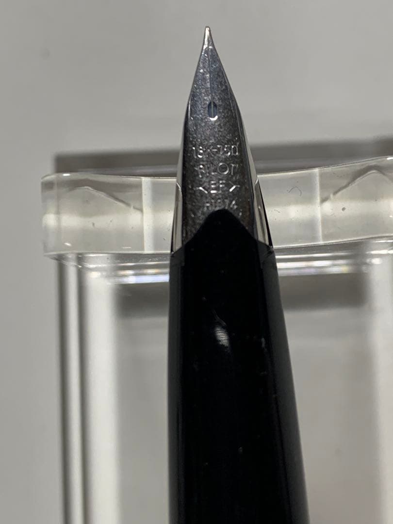 PILOT エリートS 万年筆 ステンレス格子柄 18K EF（極細）