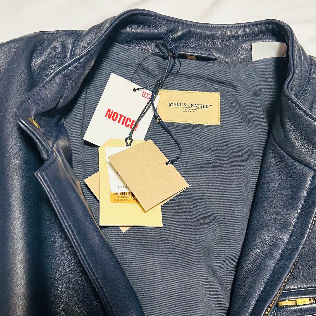 LEVI'S レザー シングルライダースジャケット リーバイス イタリア製 牛革