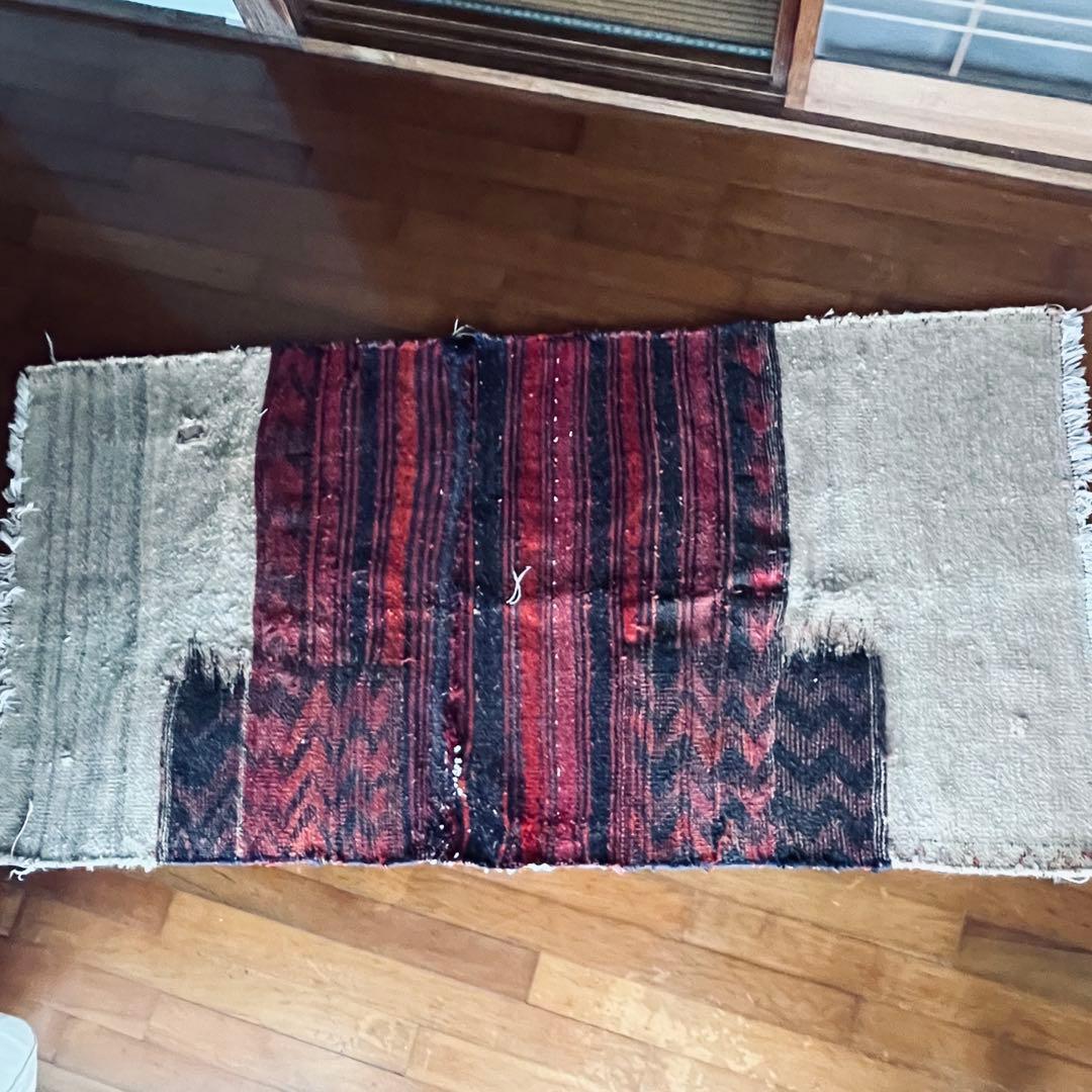 手織りアンティーク絨毯 トライバルラグ ヴィンテージ ギャッベ キリム 一点物