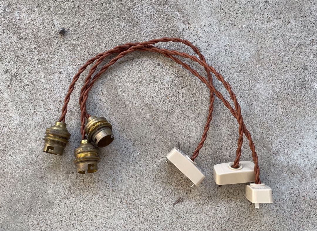 専用！c-17. 送料無料！フランスアンティーク 3個セット ソケットランプ