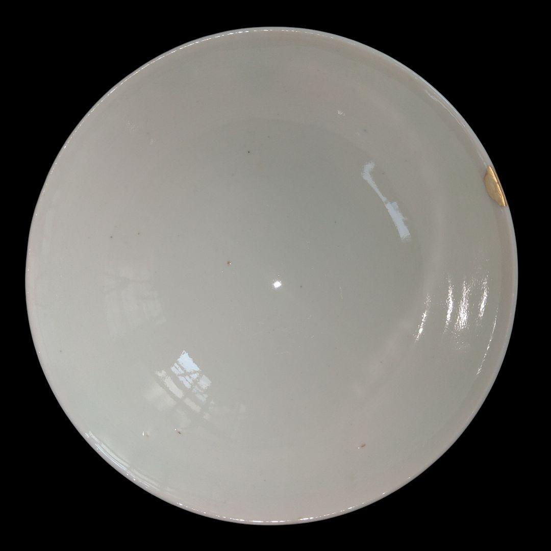 李朝?　不死鳥染付白磁茶碗　古美術