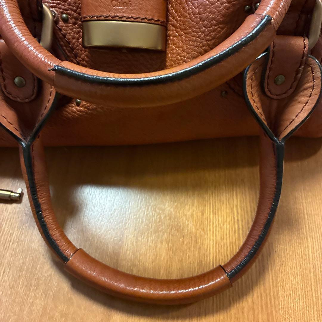 Chloé ブラウンレザー ハンドバッグ