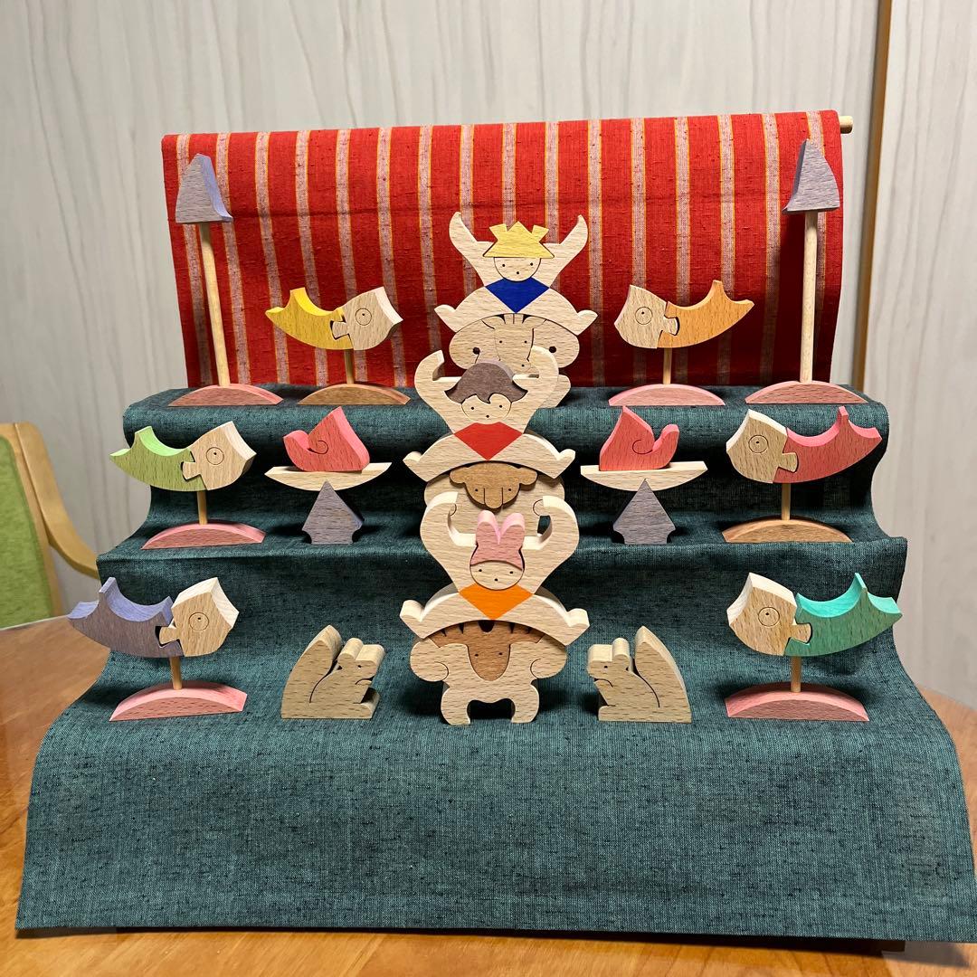 削除予定　お値下げ中　5月人形　組み木　小黒三郎　匿名配送