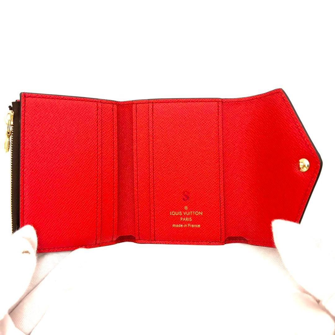 新品同様　ルイヴィトン　ダミエ　ポルトフォイユ　ゾエ　コクリコ