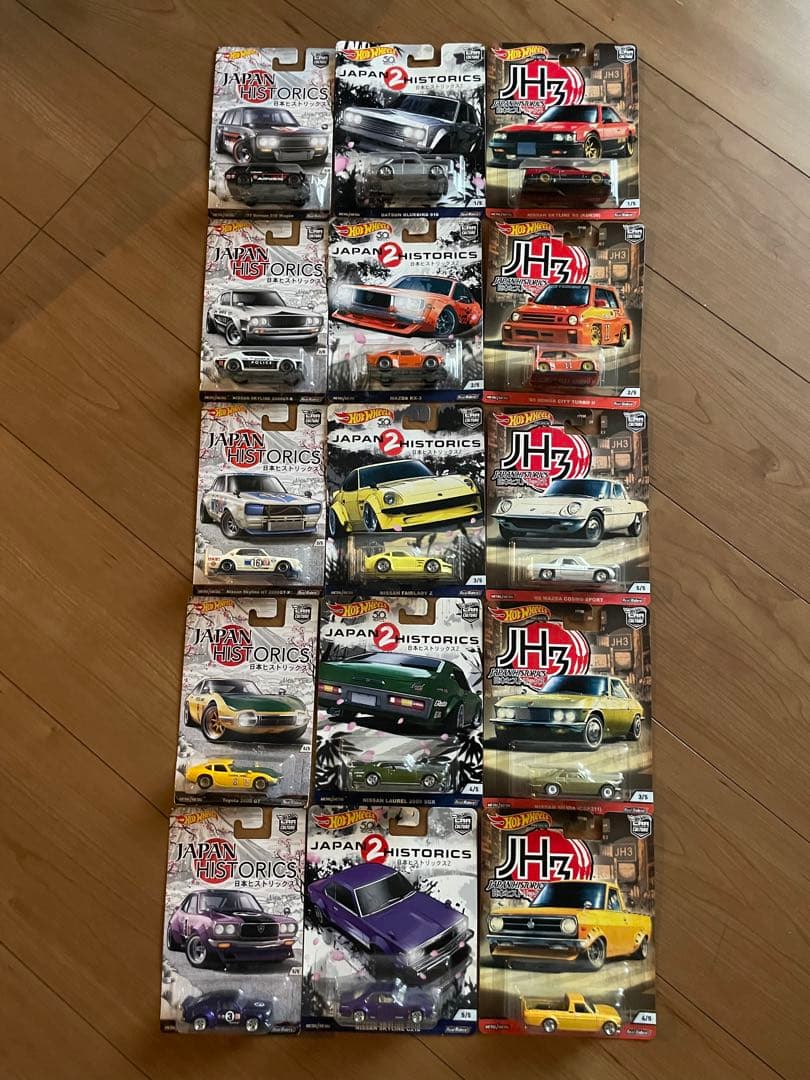 ホットウィール　ジャパンヒストリックス　 1,2,3 15台セット