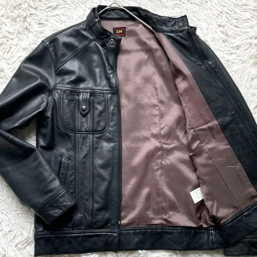 Lee×FREAK'S STORE トラッカージャケット カウレザー 黒 M