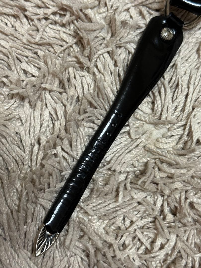 美品　toga leather watch belt 41cm GLOSSY