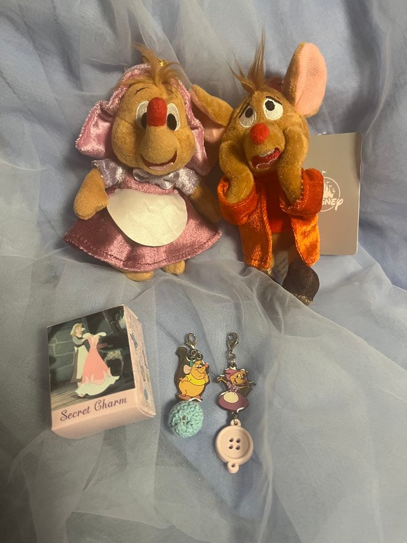 シンデレラ　パーラ　ジャック　ガス　ぬいぐるみキーチェーン チャーム　4点