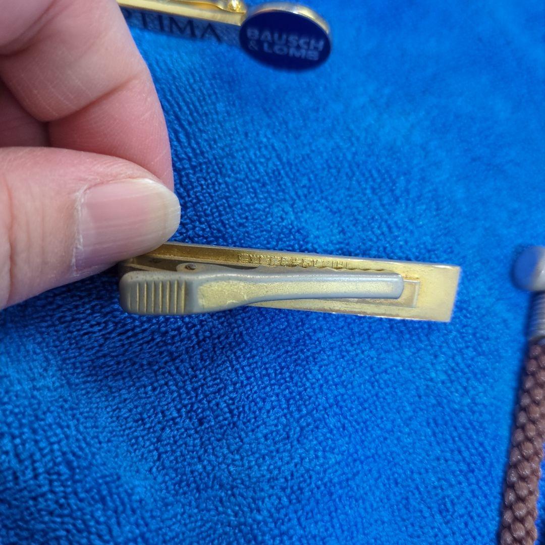 遺品整理タイピン、金杯、記念天然石ループタイ計7点