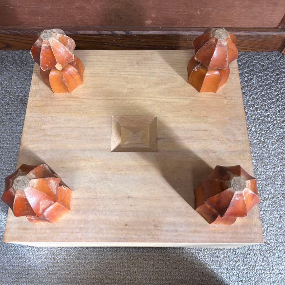 【希少】高級 国産 極厚 約4.8寸 囲碁 本榧 目が繊細 ヘソ 脚付き