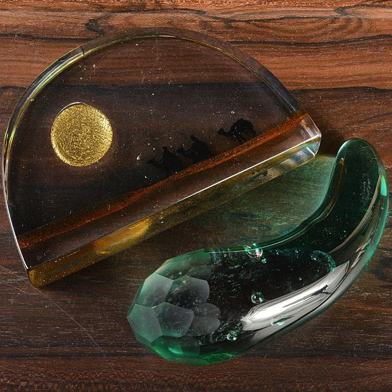 ガラス工芸　グラス　タンブラー　置物など　5点まとめて　V　R6830