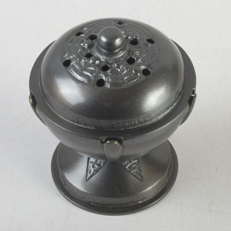 茶道具　唐銅風炉師　藤井宗喜作　唐銅　古銅写　火舎蓋置　共箱　V　9609