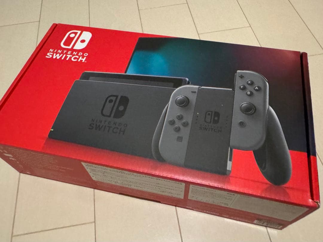 Nintendo Switch グレー 本体　箱付き　ジャンク