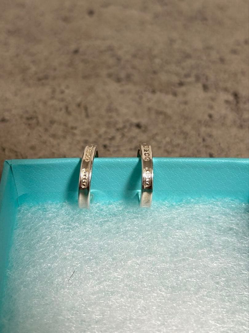 Tiffany & Co. ナロー ピアス1837 証明書付き　クリーニング済み