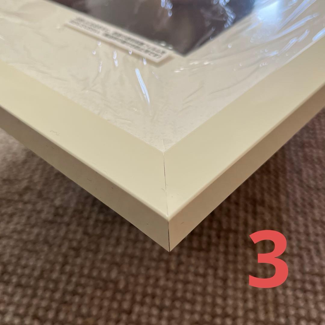 フォトフレーム、アルミ三角ゴールド、トップフレーム5白、ニトリ樹脂フレーム白