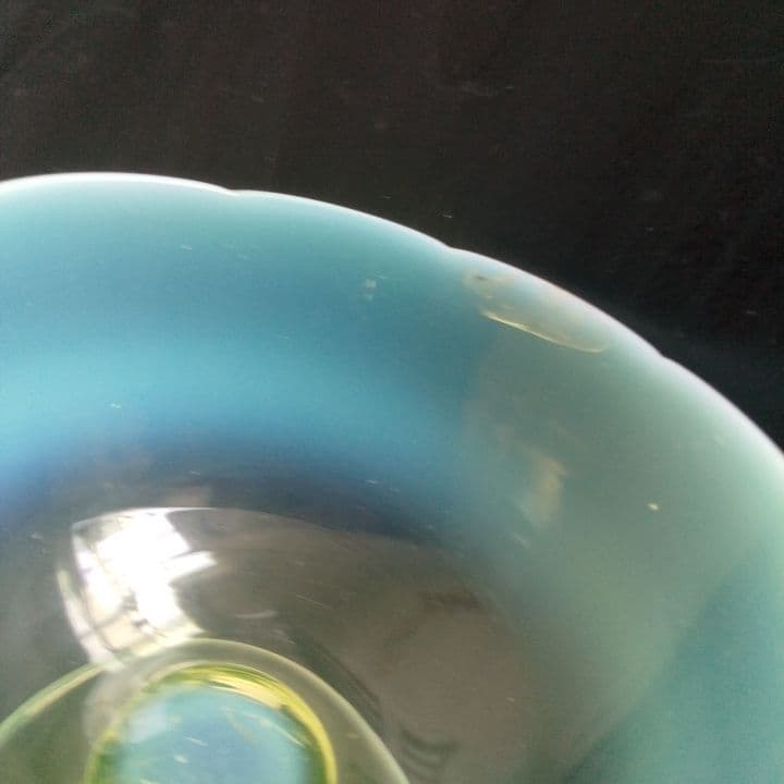 和ガラス 乳白ガラス被せ ウランガラス 2色氷コップ 大正ロマン