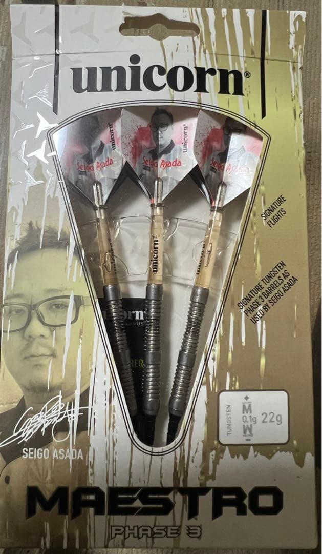 unicorn マエストロ 浅田斉吾モデル 22g ダーツバレル.