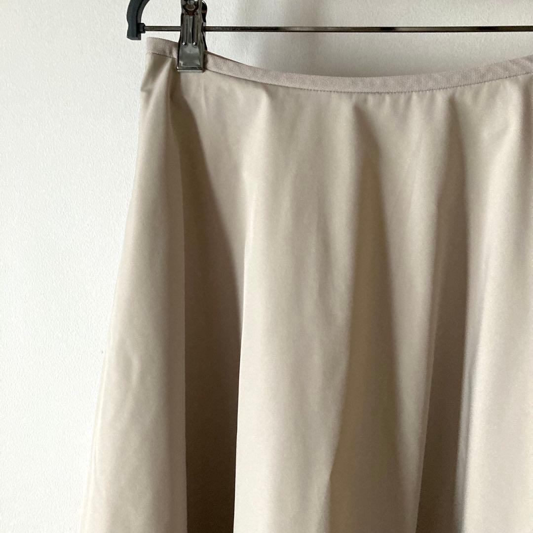 フォクシーニューヨーク＊裾フリルツヤ感サーキュラースカート 8万＊ベージュ