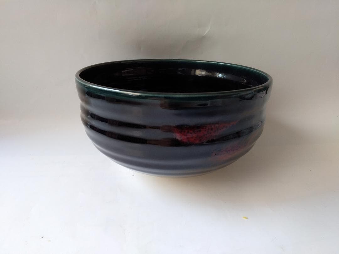 九谷焼 三代 三ツ井為吉 深厚釉 茶碗 共箱 共布 栞 茶道具 抹茶碗  新品