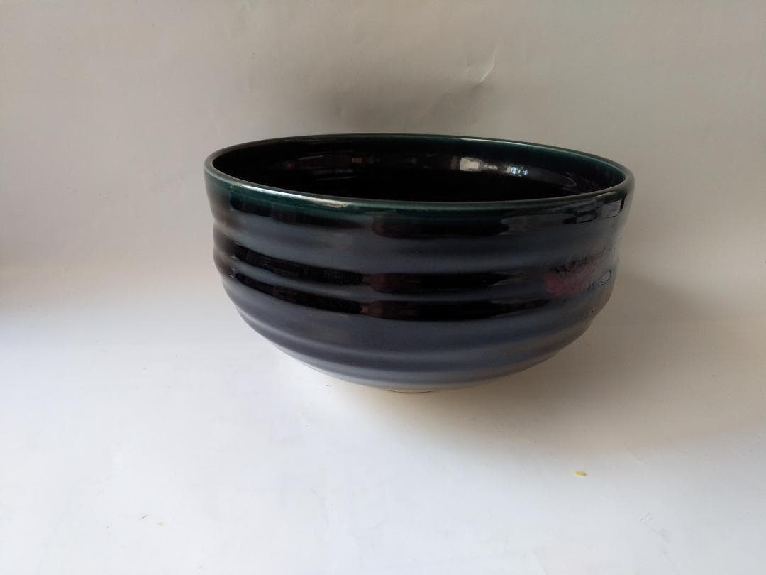 九谷焼 三代 三ツ井為吉 深厚釉 茶碗 共箱 共布 栞 茶道具 抹茶碗  新品