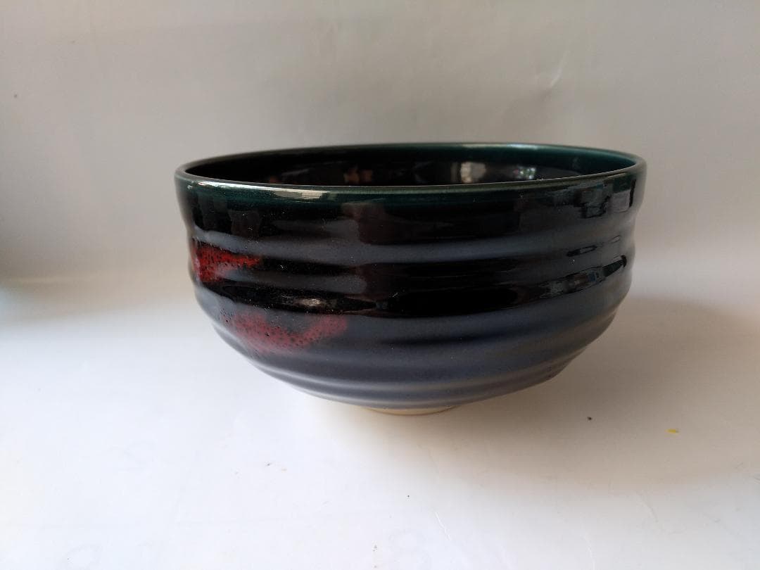 九谷焼 三代 三ツ井為吉 深厚釉 茶碗 共箱 共布 栞 茶道具 抹茶碗  新品