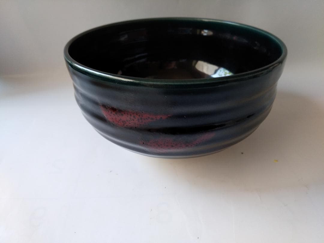 九谷焼 三代 三ツ井為吉 深厚釉 茶碗 共箱 共布 栞 茶道具 抹茶碗  新品